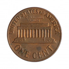 Km#201 1 Cent 1971 MBC Estados Unidos  América  Lincoln Memorial  Bronze 19(mm) 3.11(gr)