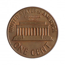 Km#201 1 Cent 1971 MBC+ Estados Unidos  América  Lincoln Memorial  Bronze 19(mm) 3.11(gr)