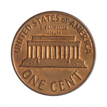 Km#201 1 Cent 1971 MBC/SOB Estados Unidos  América  Lincoln Memorial  Bronze 19(mm) 3.11(gr)