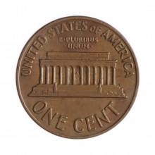 Km#201 1 Cent 1972 D MBC Estados Unidos  América  Lincoln Memorial  Bronze 19(mm) 3.11(gr)
