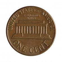 Km#201 1 Cent 1969 D MBC Estados Unidos América Lincoln Memorial Bronze 19(mm) 3.11(gr)