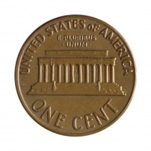Km#201 1 Cent 1969 D MBC/SOB Estados Unidos América Lincoln Memorial Bronze 19(mm) 3.11(gr)