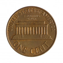 Km#201 1 Cent 1968 MBC+ Estados Unidos  América  Lincoln Memorial  Bronze 19(mm) 3.11(gr)