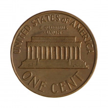 Km#201 1 Cent 1968 MBC+ Estados Unidos América Lincoln Memorial Bronze 19(mm) 3.11(gr)