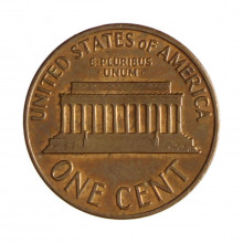Km#201 1 Cent 1968 MBC/SOB Estados Unidos  América  Lincoln Memorial  Bronze 19(mm) 3.11(gr)