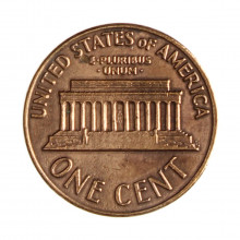 Km#201 1 Cent 1971 D MBC/SOB Estados Unidos  América  Lincoln Memorial C/Sianis de Limpeza Bronze 19(mm) 3.11(gr)