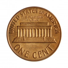 Km#201 1 Cent 1971 D SOB Estados Unidos  América  Lincoln Memorial  Bronze 19(mm) 3.11(gr)