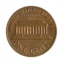 Km#201 1 Cent 1971 D MBC Estados Unidos  América  Lincoln Memorial  Bronze 19(mm) 3.11(gr)