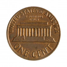 Km#201 1 Cent 1970 MBC Estados Unidos  América  Lincoln Memorial  Bronze 19(mm) 3.11(gr)