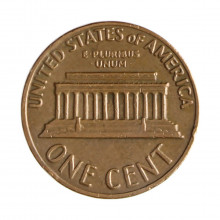 Km#201 1 Cent 1970 MBC Estados Unidos América Lincoln Memorial Bronze 19(mm) 3.11(gr)