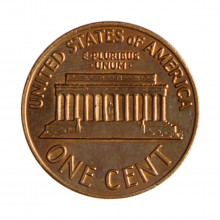 Km#201 1 Cent 1970 MBC+ Estados Unidos  América  Lincoln Memorial  Bronze 19(mm) 3.11(gr)