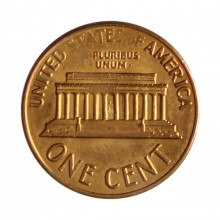Km#201 1 Cent 1971 D MBC/SOB Estados Unidos  América  Lincoln Memorial  Bronze 19(mm) 3.11(gr)
