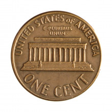 Km#201 1 Cent 1970 D MBC Estados Unidos América Lincoln Memorial Bronze 19(mm) 3.11(gr)