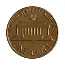 Km#201 1 Cent 1974 D MBC Estados Unidos América Lincoln Memorial Bronze 19(mm) 3.11(gr)