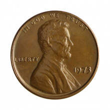 Km#201 1 Cent 1973 MBC Estados Unidos  América  Lincoln Memorial  Bronze 19(mm) 3.11(gr)