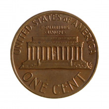 Km#201 1 Cent 1973 MBC+ Estados Unidos América Lincoln Memorial Bronze 19(mm) 3.11(gr)