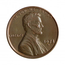Km#201 1 Cent 1973 S MBC Estados Unidos América Lincoln Memorial Bronze 19(mm) 3.11(gr)