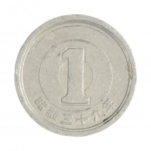 Km#74 1 Yen 1964 BC Japão Ásia Alumínio 20(mm) 1(gr)