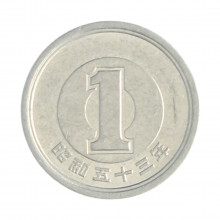 Km#74 1 Yen 1978 MBC+ Japão Ásia Alumínio 20(mm) 1(gr)