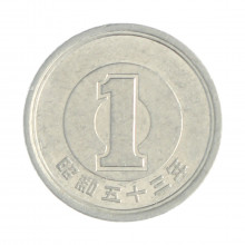 Km#74 1 Yen 1978 MBC+ Japão Ásia Alumínio 20(mm) 1(gr)