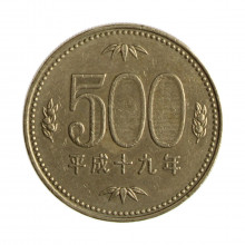 Km#125 500 Yen 2007 MBC Japão Ásia Níquel com revestimento de latão 26.5(mm) 7.2(gr)