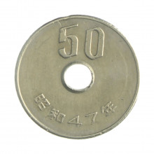 Km#81 50 Yen 1972 MBC  Japão Ásia Cupro-Níquel 21(mm) 4(gr)