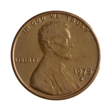 Km#201 1 Cent 1975 D MBC Estados Unidos  América  Lincoln Memorial  Bronze 19(mm) 3.11(gr)