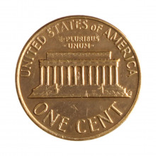 Km#201 1 Cent 1977 MBC Estados Unidos América Lincoln Memorial Bronze 19(mm) 3.11(gr)