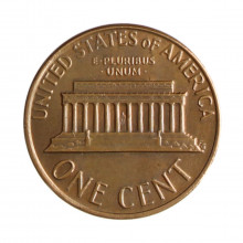 Km#201 1 Cent 1977 MBC+ Estados Unidos  América  Lincoln Memorial  Bronze 19(mm) 3.11(gr)