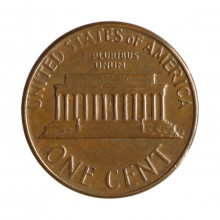 Km#201 1 Cent 1977 D MBC Estados Unidos  América  Lincoln Memorial  Bronze 19(mm) 3.11(gr)