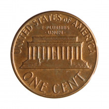 Km#201 1 Cent 1977 D MBC+ Estados Unidos América Lincoln Memorial Bronze 19(mm) 3.11(gr)