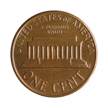 Km#201 1 Cent 1977 D MBC+ Estados Unidos  América  Lincoln Memorial  Bronze 19(mm) 3.11(gr)
