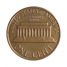 Km#201 1 Cent 1976 MBC Estados Unidos  América  Lincoln Memorial  Bronze 19(mm) 3.11(gr)