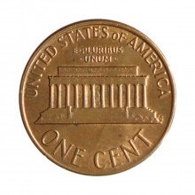 Km#201 1 Cent 1976 MBC+ Estados Unidos  América  Lincoln Memorial  Bronze 19(mm) 3.11(gr)