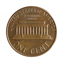 Km#201 1 Cent 1976 D MBC Estados Unidos  América  Lincoln Memorial  Bronze 19(mm) 3.11(gr)
