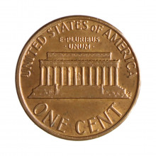 Km#201 1 Cent 1979 SOB Estados Unidos  América  Lincoln Memorial  Bronze 19(mm) 3.11(gr)