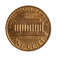 Km#201 1 Cent 1979 SOB Estados Unidos  América  Lincoln Memorial  Bronze 19(mm) 3.11(gr)