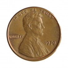Km#201 1 Cent 1979 MBC Estados Unidos  América  Lincoln Memorial  Bronze 19(mm) 3.11(gr)
