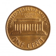 Km#201 1 Cent 1979 MBC+ Estados Unidos  América  Lincoln Memorial  Bronze 19(mm) 3.11(gr)