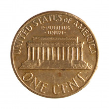 Km#201 1 Cent 1979 MBC Estados Unidos  América  Lincoln Memorial  Bronze 19(mm) 3.11(gr)
