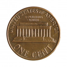 Km#201 1 Cent 1979 D MBC Estados Unidos América Lincoln Memorial Bronze 19(mm) 3.11(gr)