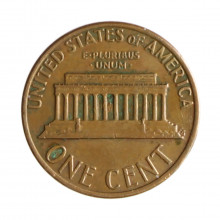 Km#201 1 Cent 1978 MBC Estados Unidos  América  Lincoln Memorial  Bronze 19(mm) 3.11(gr)