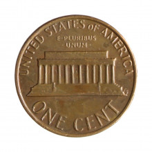 Km#201 1 Cent 1982 MBC Estados Unidos  América  Lincoln Memorial  Bronze 19(mm) 3.11(gr)