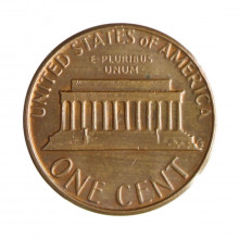 Km#201 1 Cent 1982 D MBC+ Estados Unidos  América  Lincoln Memorial  Bronze 19(mm) 3.11(gr)