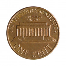 Km#201 1 Cent 1981 MBC Estados Unidos  América  Lincoln Memorial  Bronze 19(mm) 3.11(gr)