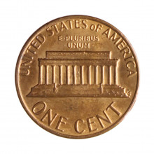 Km#201 1 Cent 1981 MBC+ Estados Unidos  América  Lincoln Memorial  Bronze 19(mm) 3.11(gr)