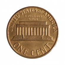 Km#201 1 Cent 1981 D MBC Estados Unidos  América  Lincoln Memorial  Bronze 19(mm) 3.11(gr)