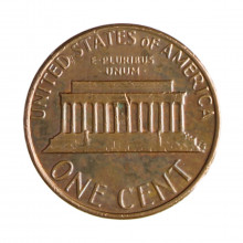 Km#201 1 Cent 1982 MBC Estados Unidos  América  Lincoln Memorial  Bronze 19(mm) 3.11(gr)