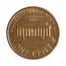Km#201 1 Cent 1980 D MBC Estados Unidos  América  Lincoln Memorial  Bronze 19(mm) 3.11(gr)