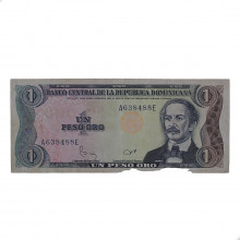 P#126a.1 1 Peso Oro 1984 MBC República Dominicana América